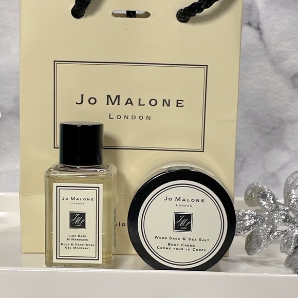 Jo Malone Wood Sage&Sea Salt Body Cream + Lime Basil Body Hand Wash, 2pc, NEW - Picture 4 of 11